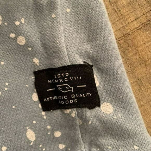 Tony hawk good vibes boy light blue and white paint splatter hoodie sweatshirt k - Picture 9 of 9